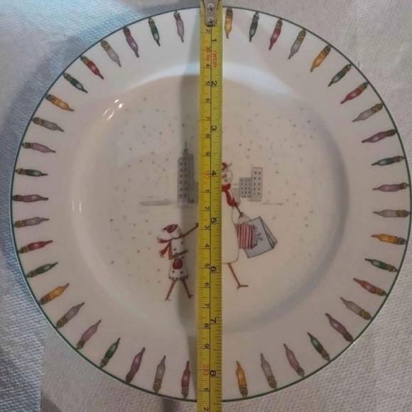 Set of 3 Porcelain Over and Back Snowman Christmas Plates - Picture 6 of 6